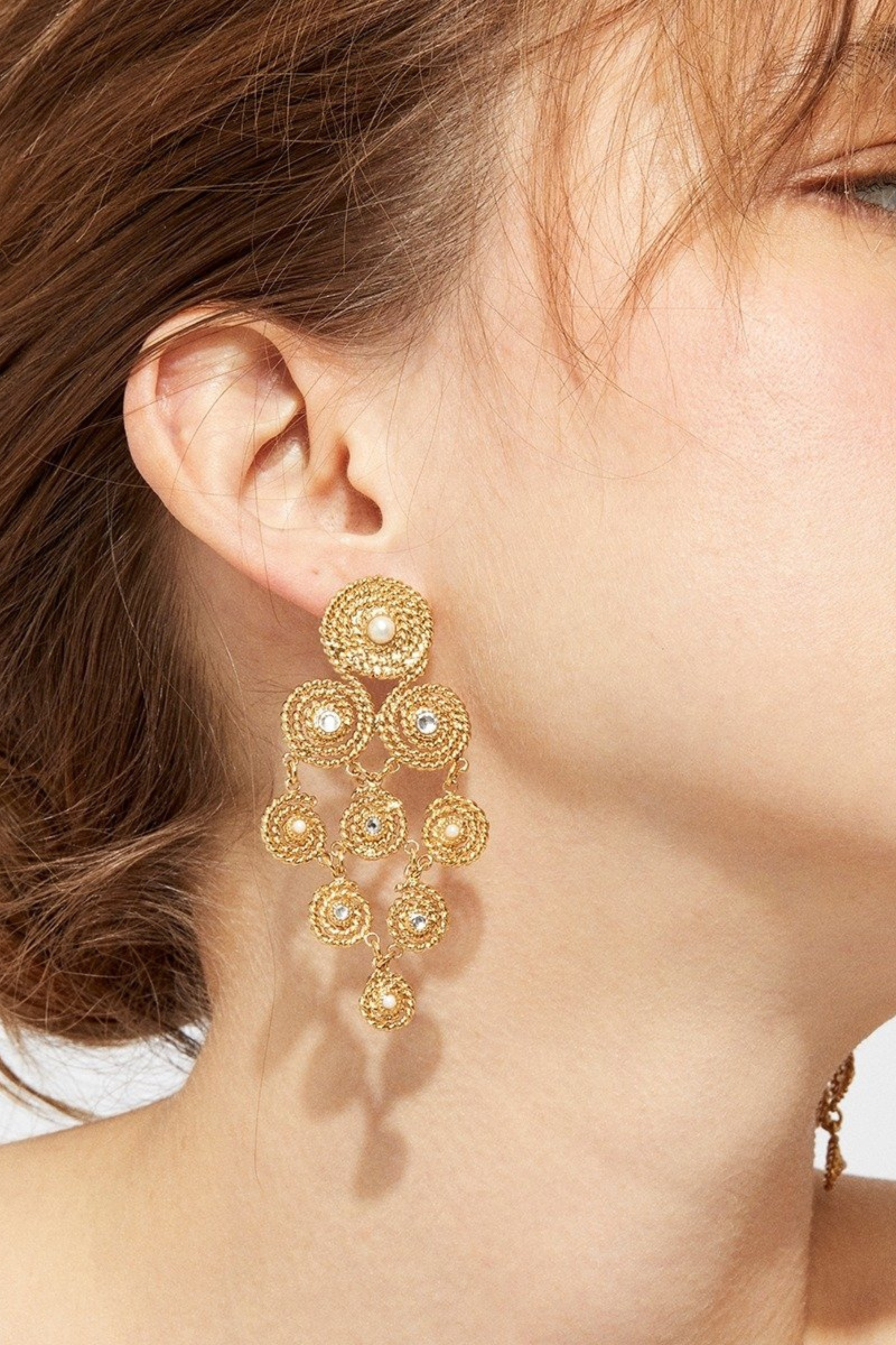 Mistral earrings gold - Gas Bijoux