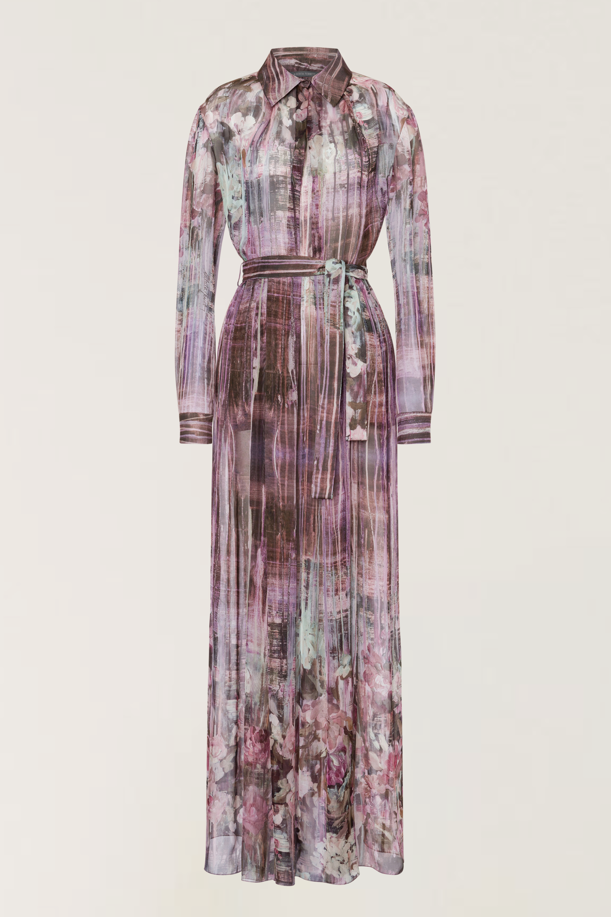 Dripping Roses silk dress - Alberta Ferretti