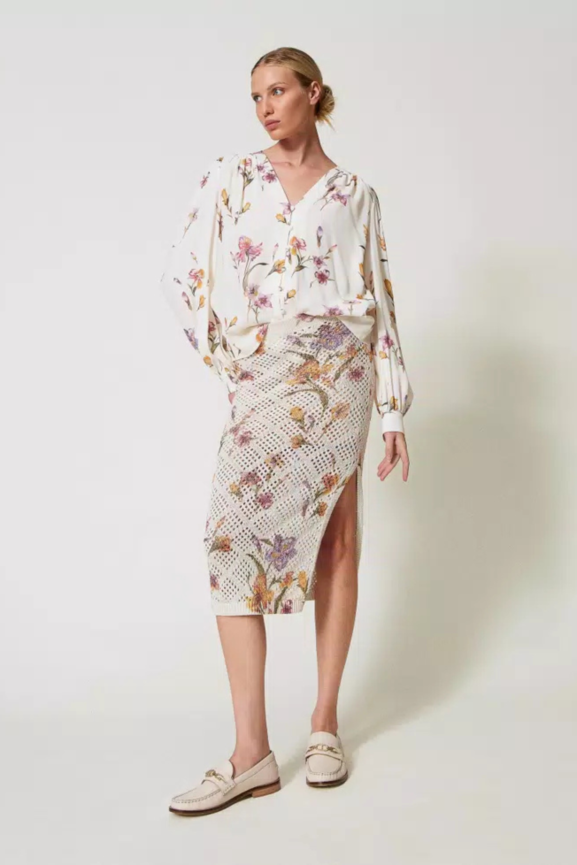 Crêpe de Chine floral shirt - Twinset