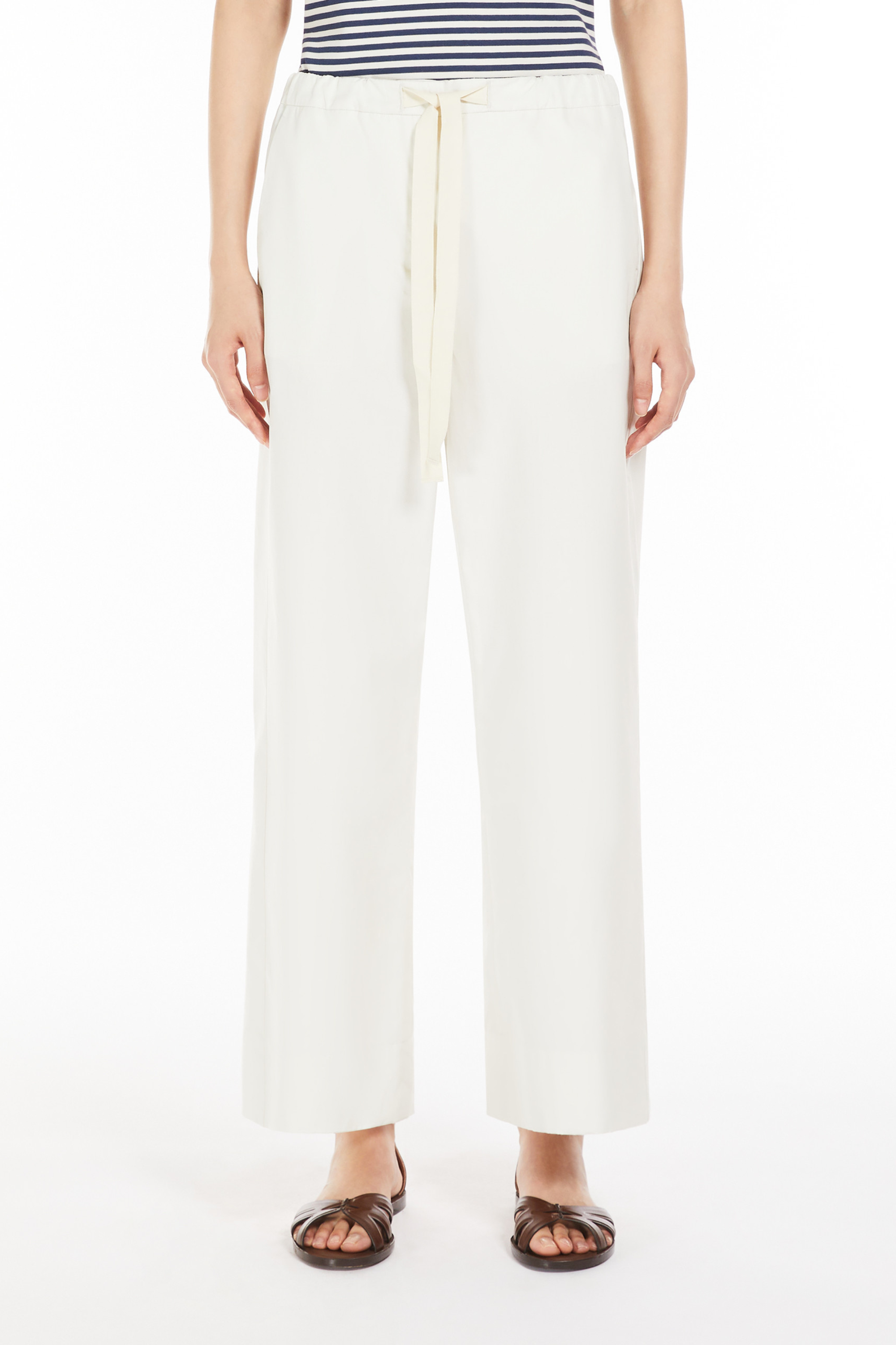 Argento poplin drawstring trousers - Max Mara