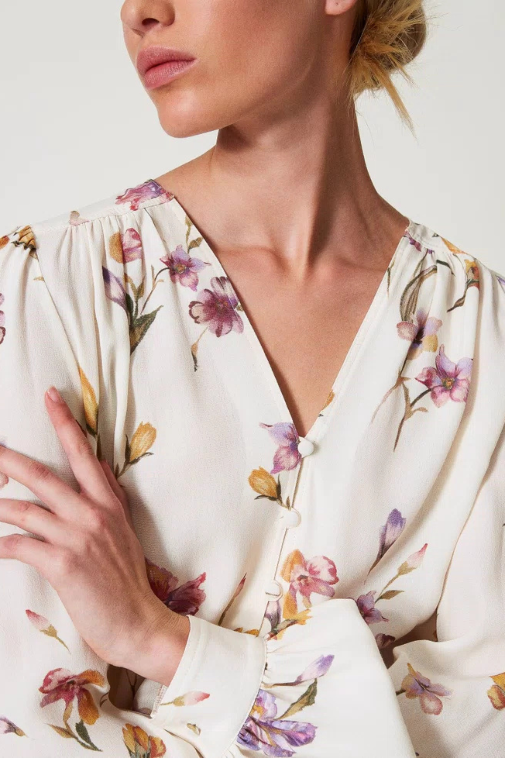 Crêpe de Chine floral shirt - Twinset