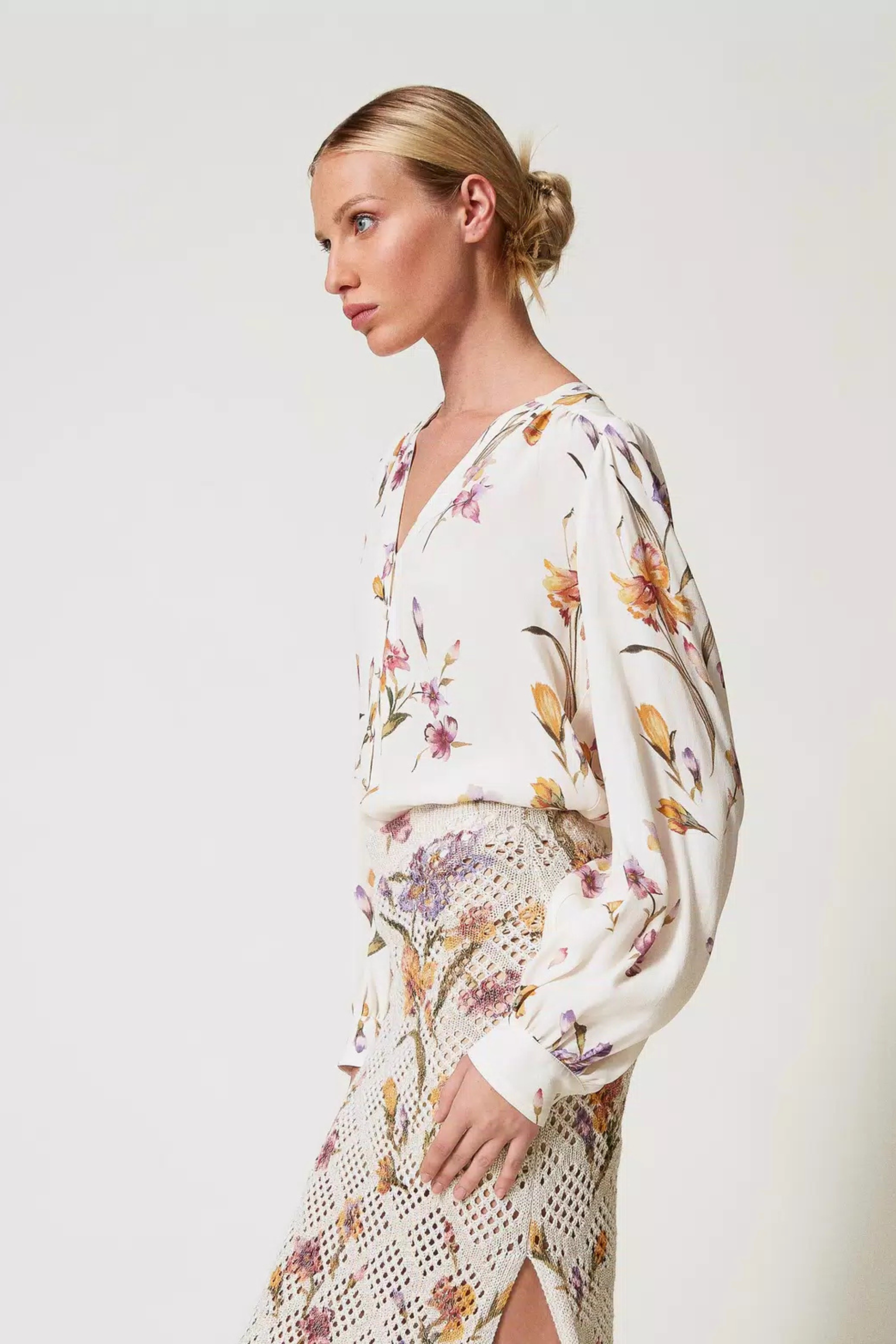 Crêpe de Chine floral shirt - Twinset