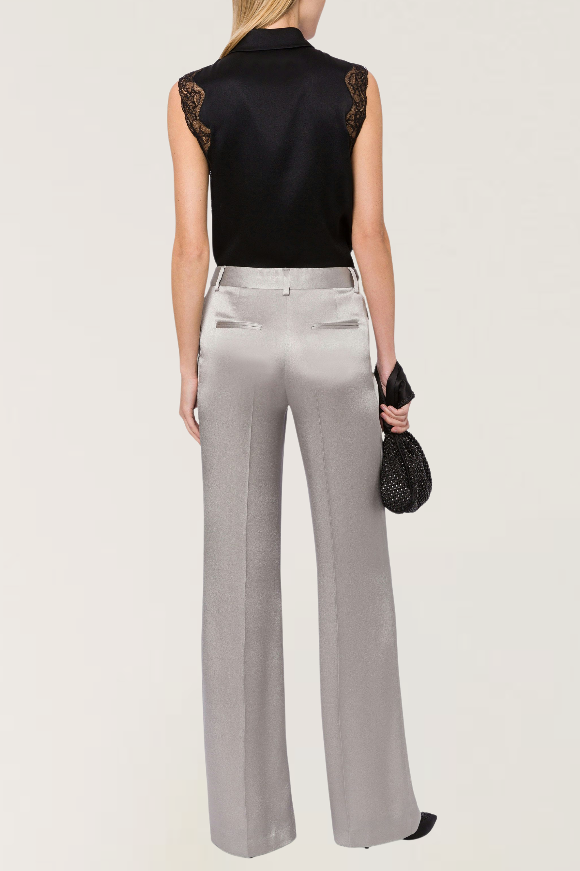 Tailored satin trousers - Alberta Ferretti