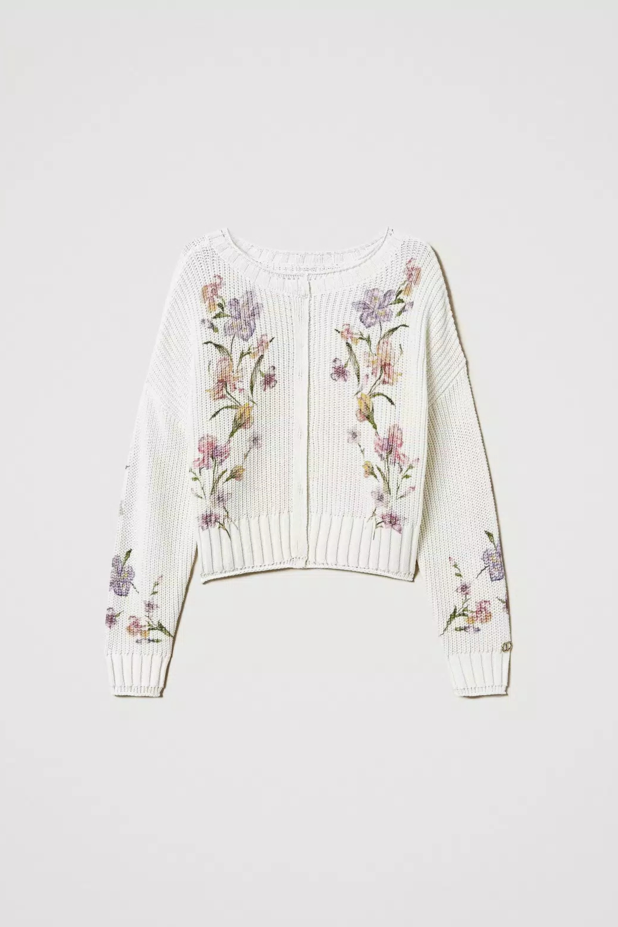 Cardigan-jumper with floral print - Twinset