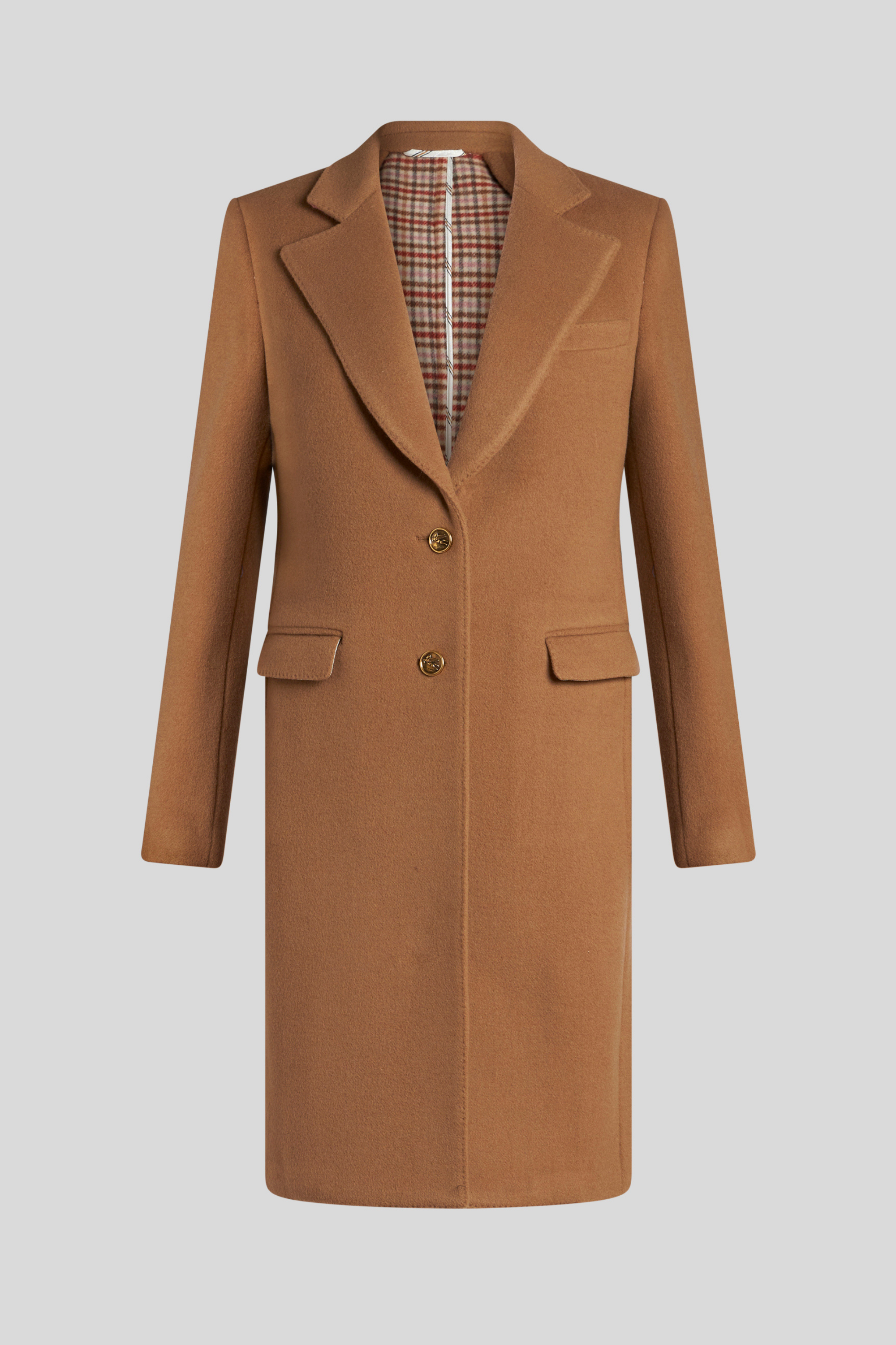 Wool Blend Long Coat - Etro