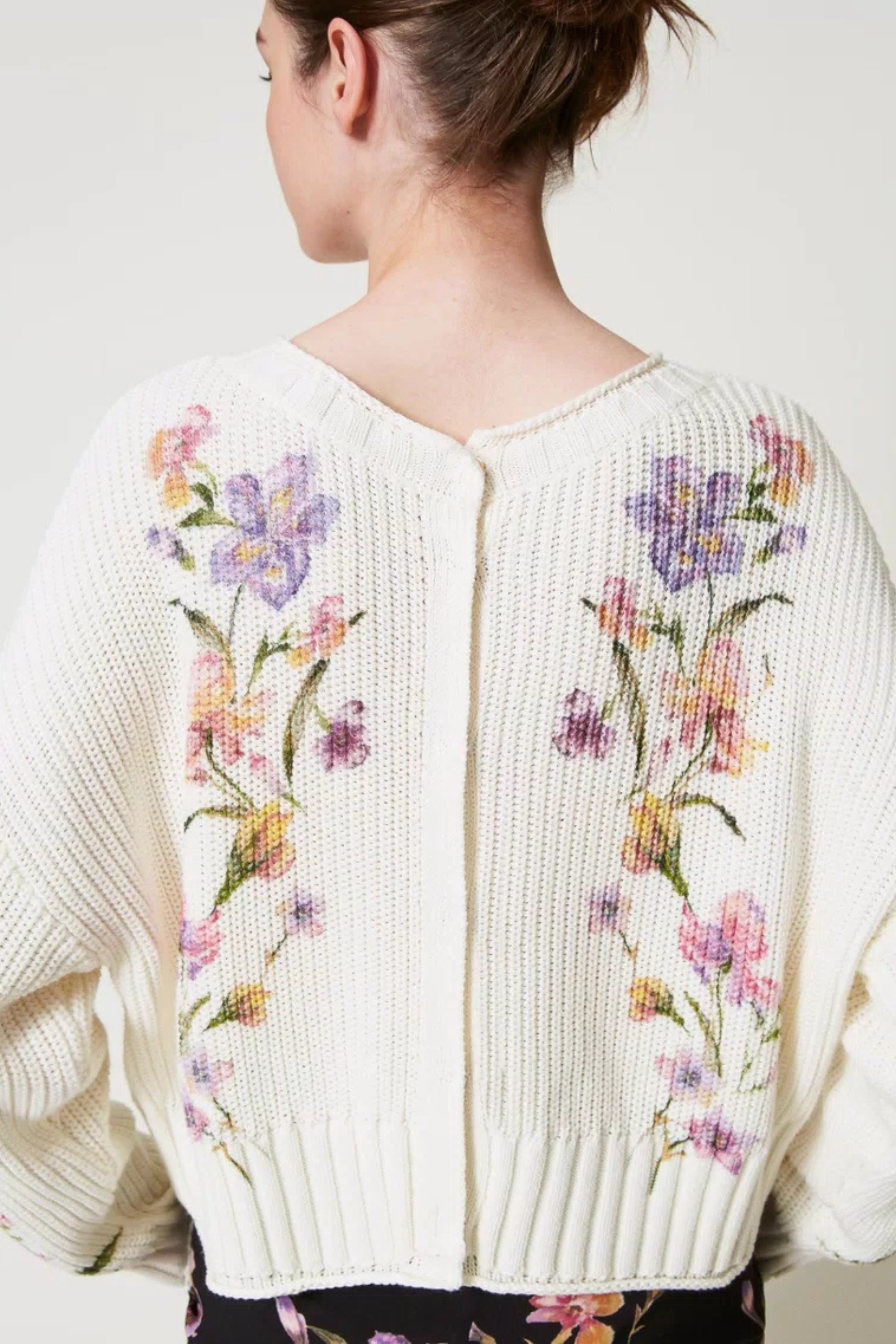 Cardigan-jumper with floral print - Twinset