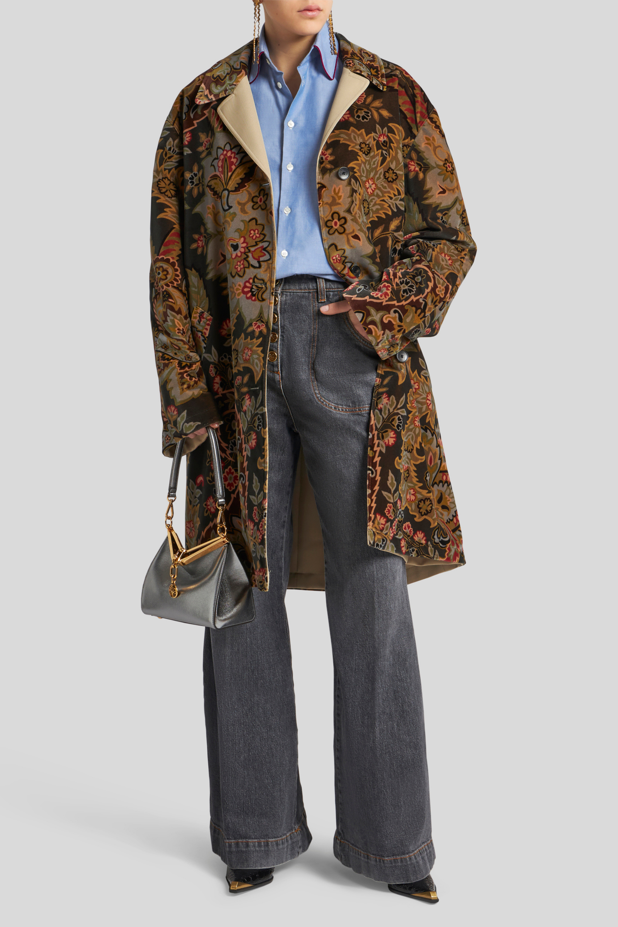 Paisley print long coat - Etro