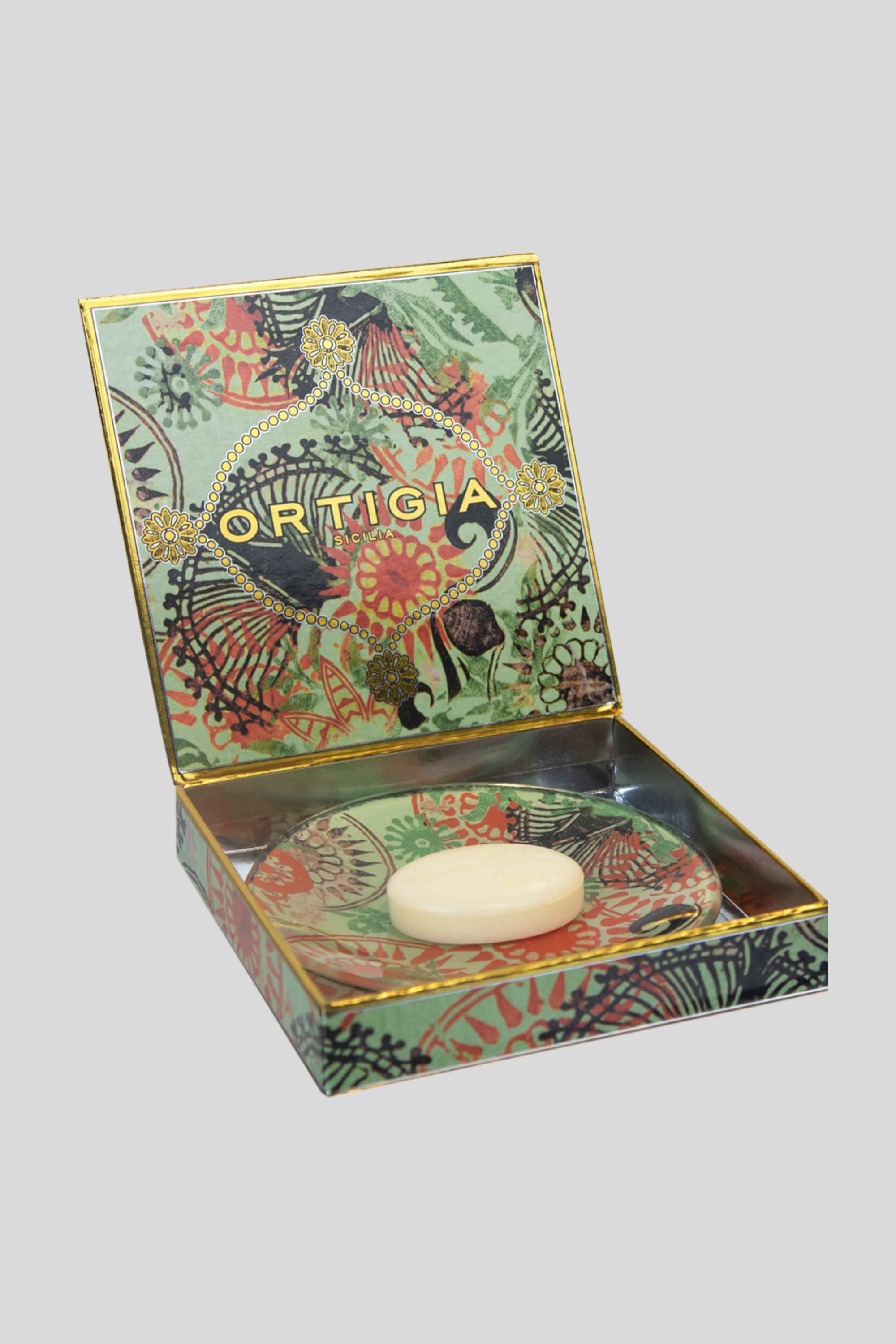 Fico D'india glass plate & soap - Ortigia