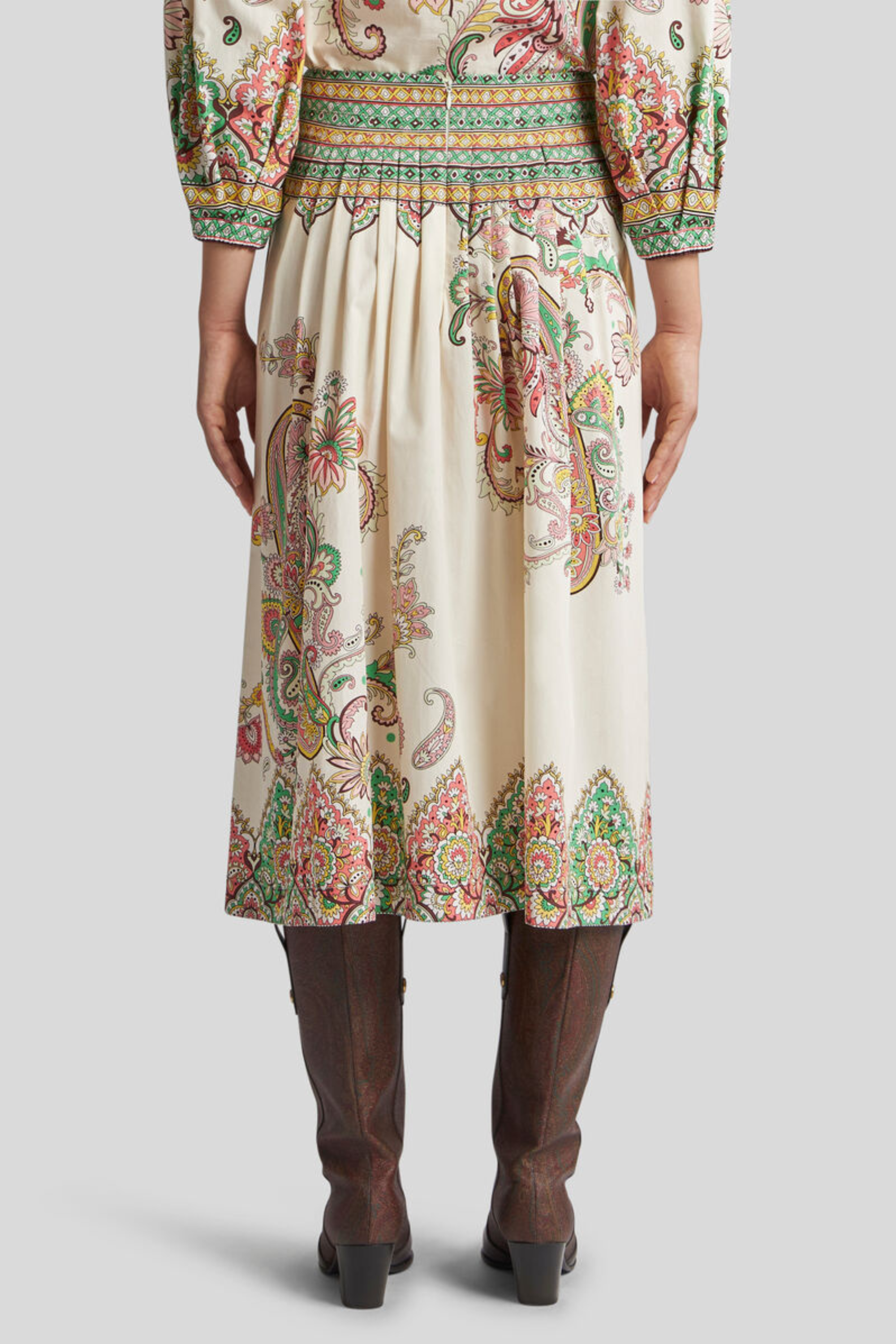 Paisley printed cotton poplin midi skirt - Etro