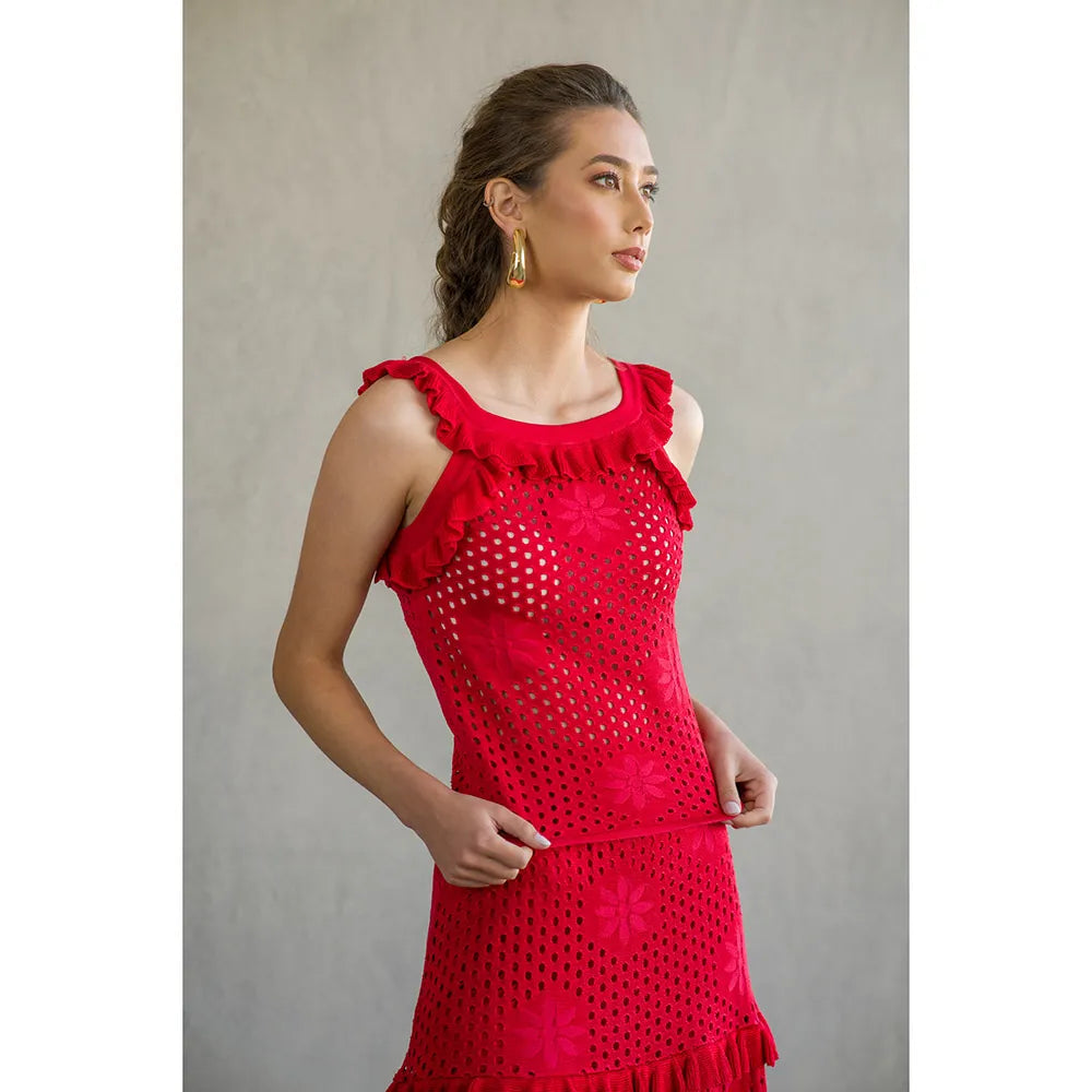 Knitted top with wide straps KIARA - Cecilia Prado