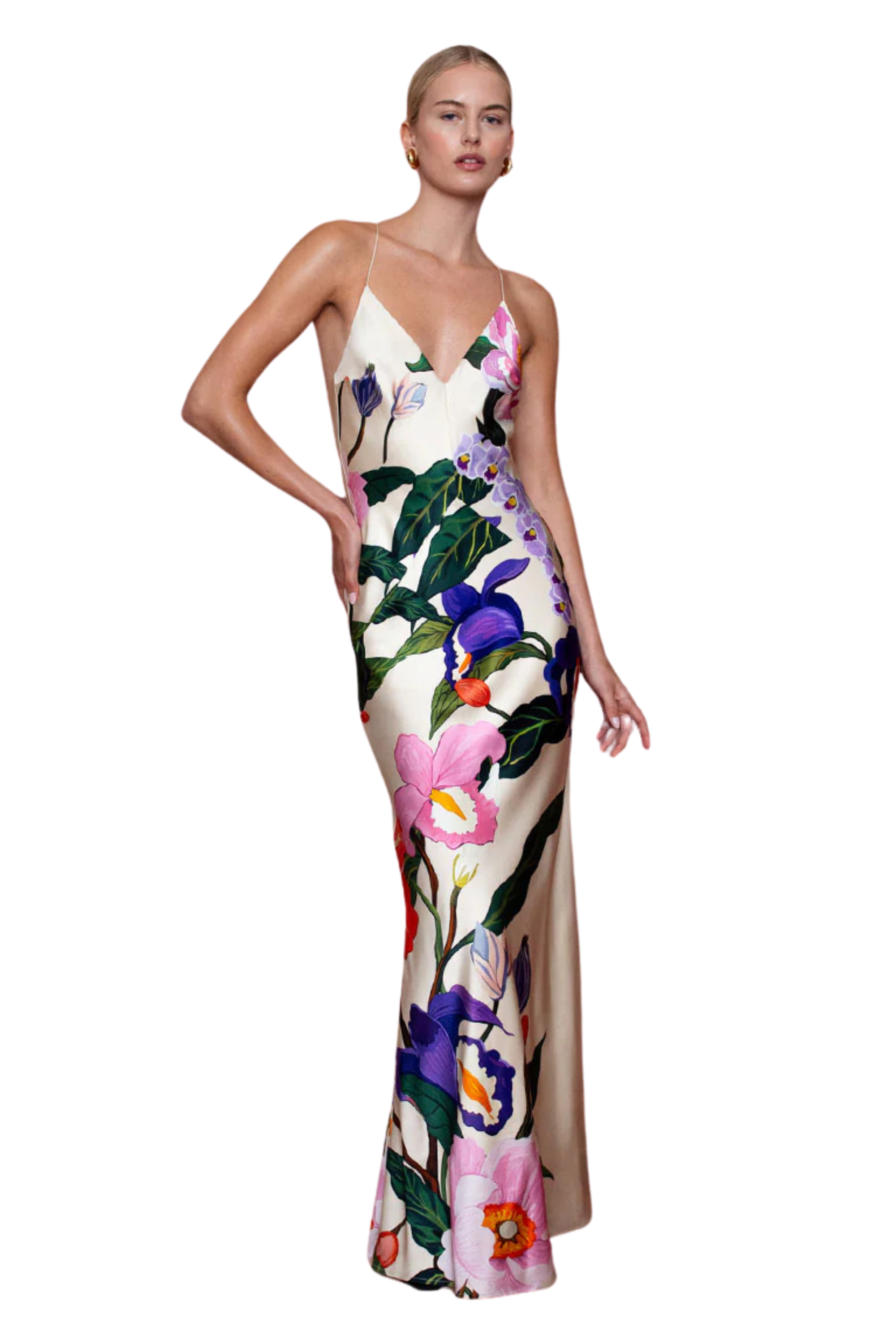 Olive crepe maxi dress - Borgo de Nor