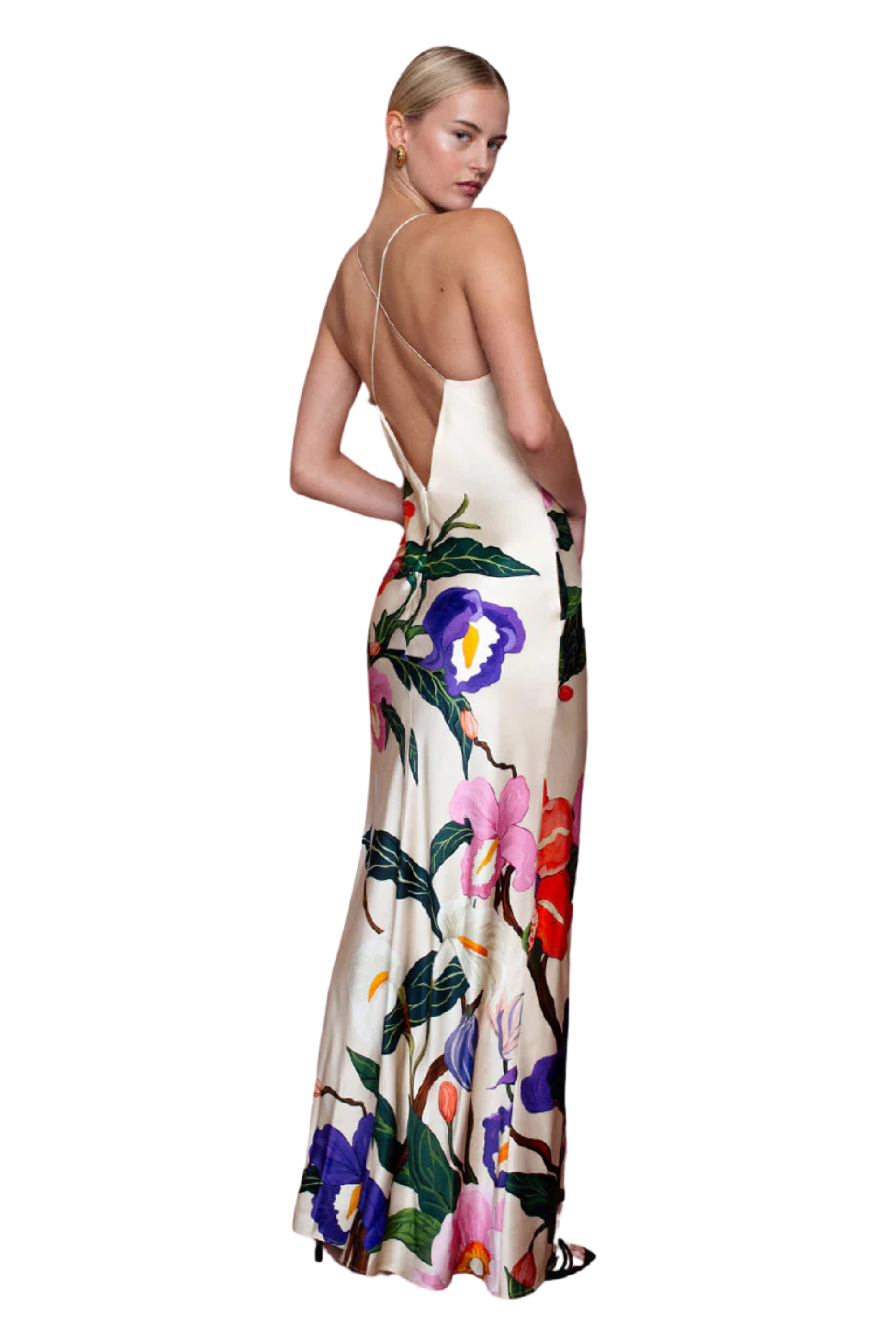 Olive crepe maxi dress - Borgo de Nor