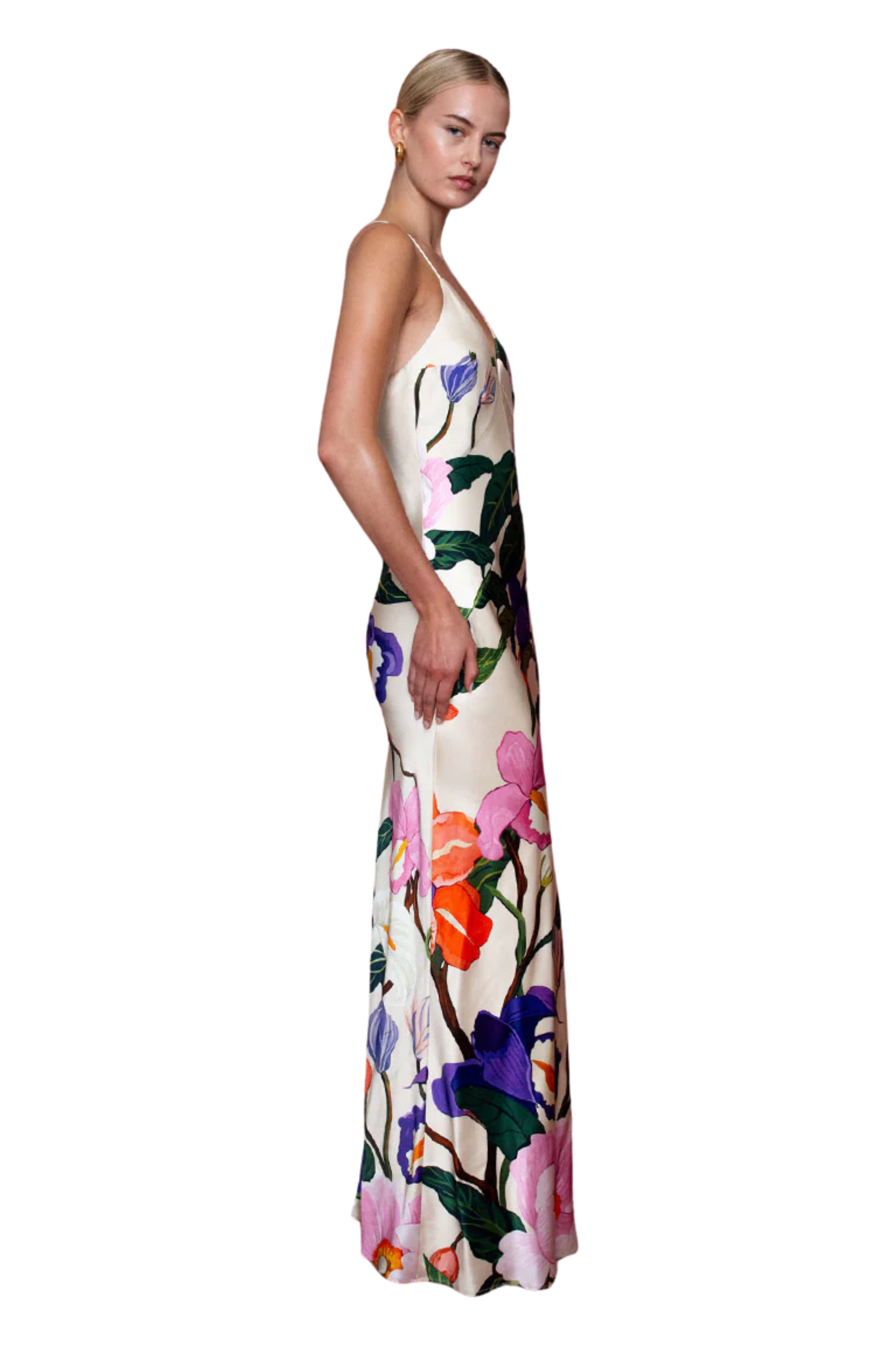 Olive crepe maxi dress - Borgo de Nor