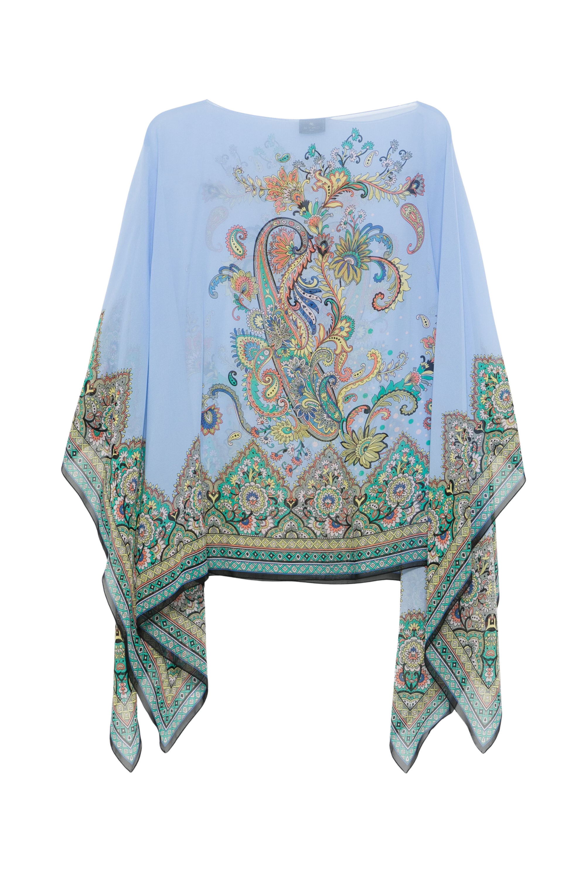 Paisley print silk poncho - Etro