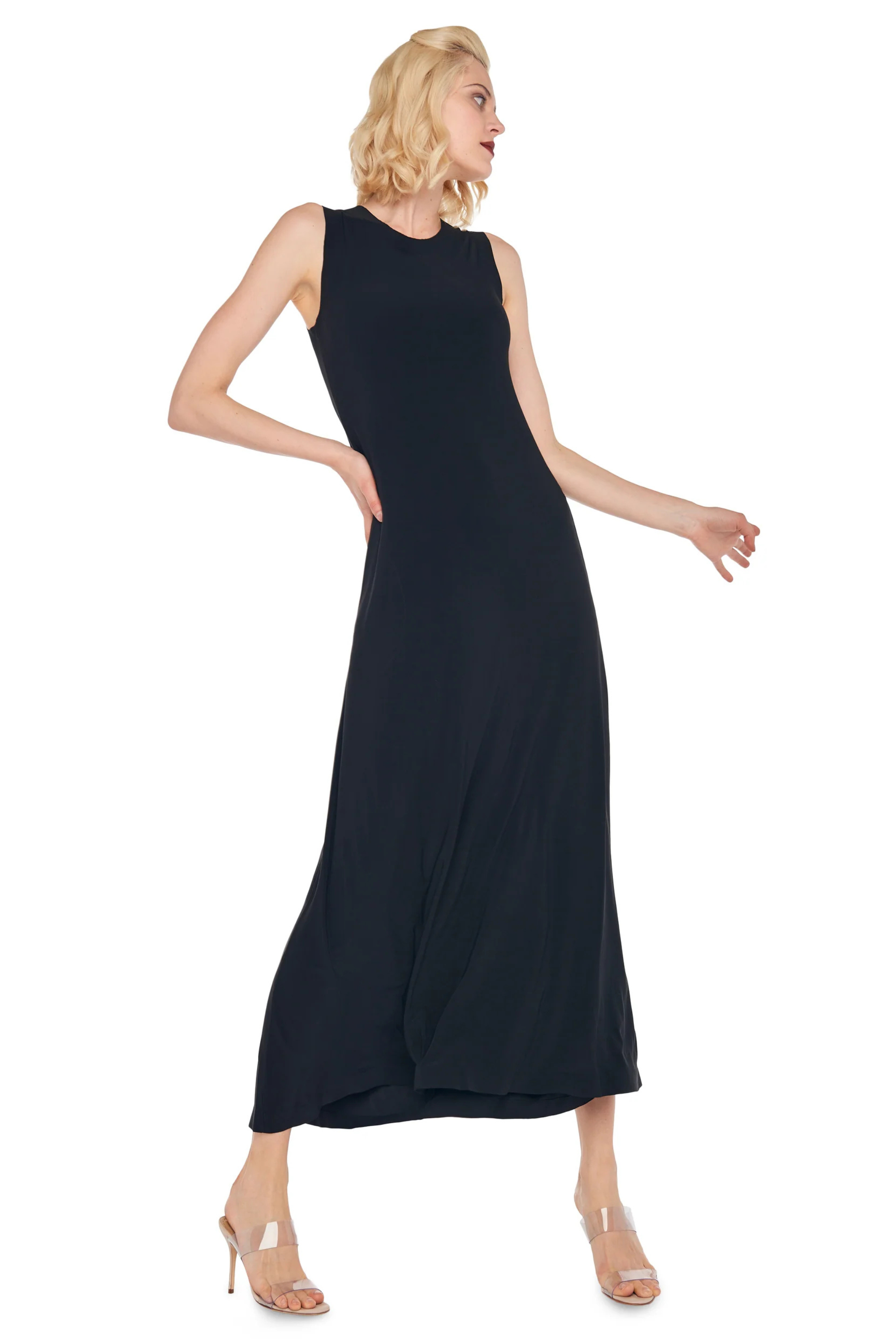 Sleeveless long swing dress - Norma Kamali