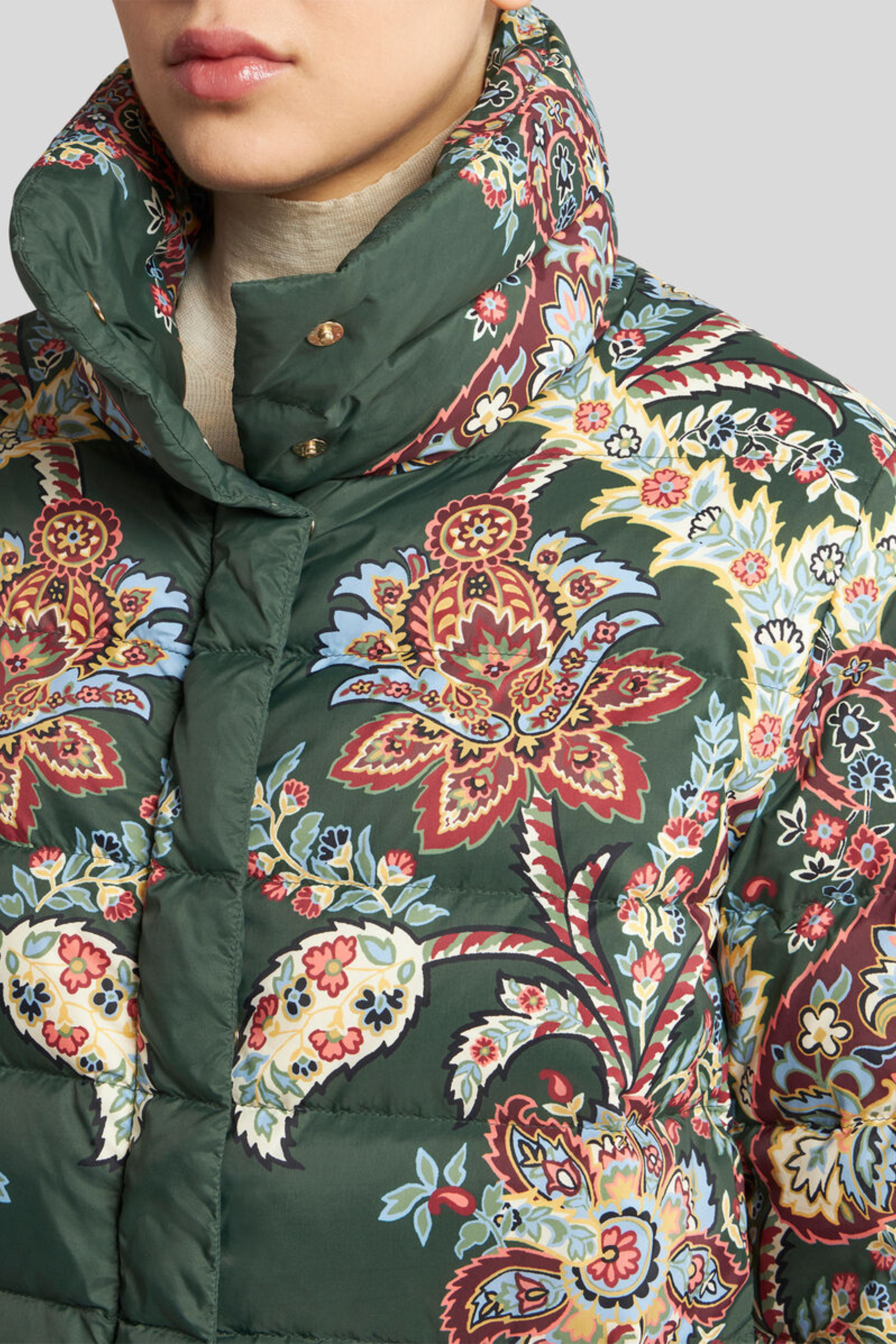 Printed Nylon Down Jacket - Etro