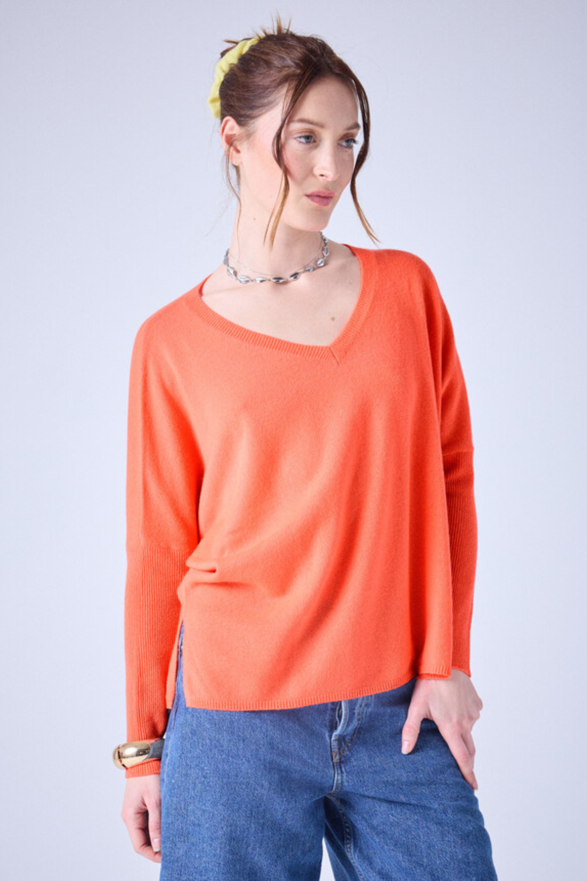 Camille cashmere v-neck poncho jumper - Absolut Cashmere