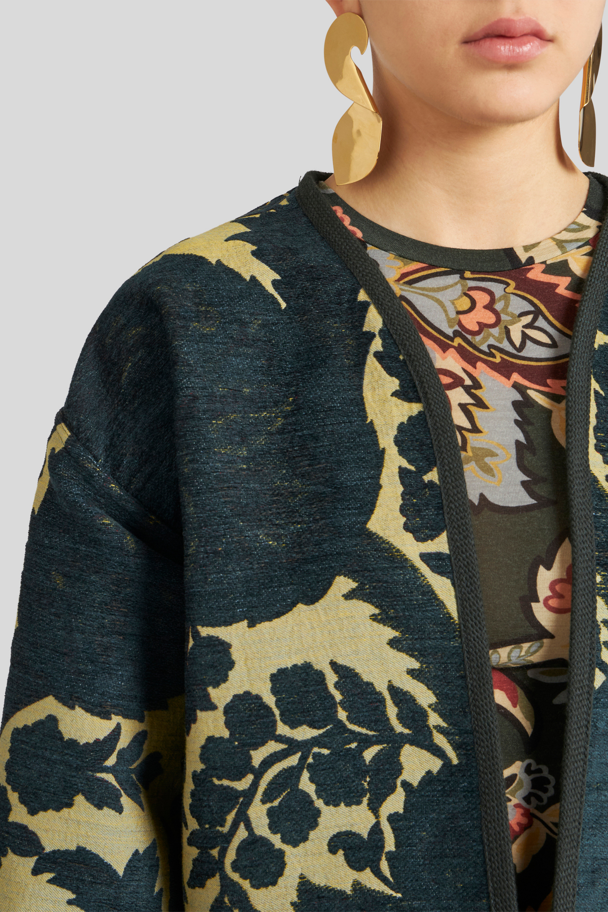 Reversible Short Chenille Jacquard Coat - Etro