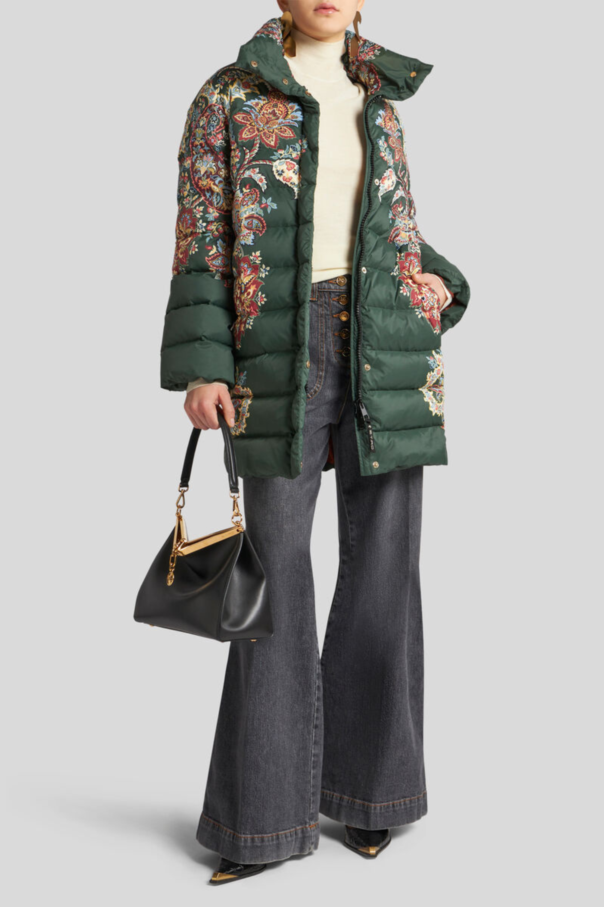 Printed Nylon Down Jacket - Etro