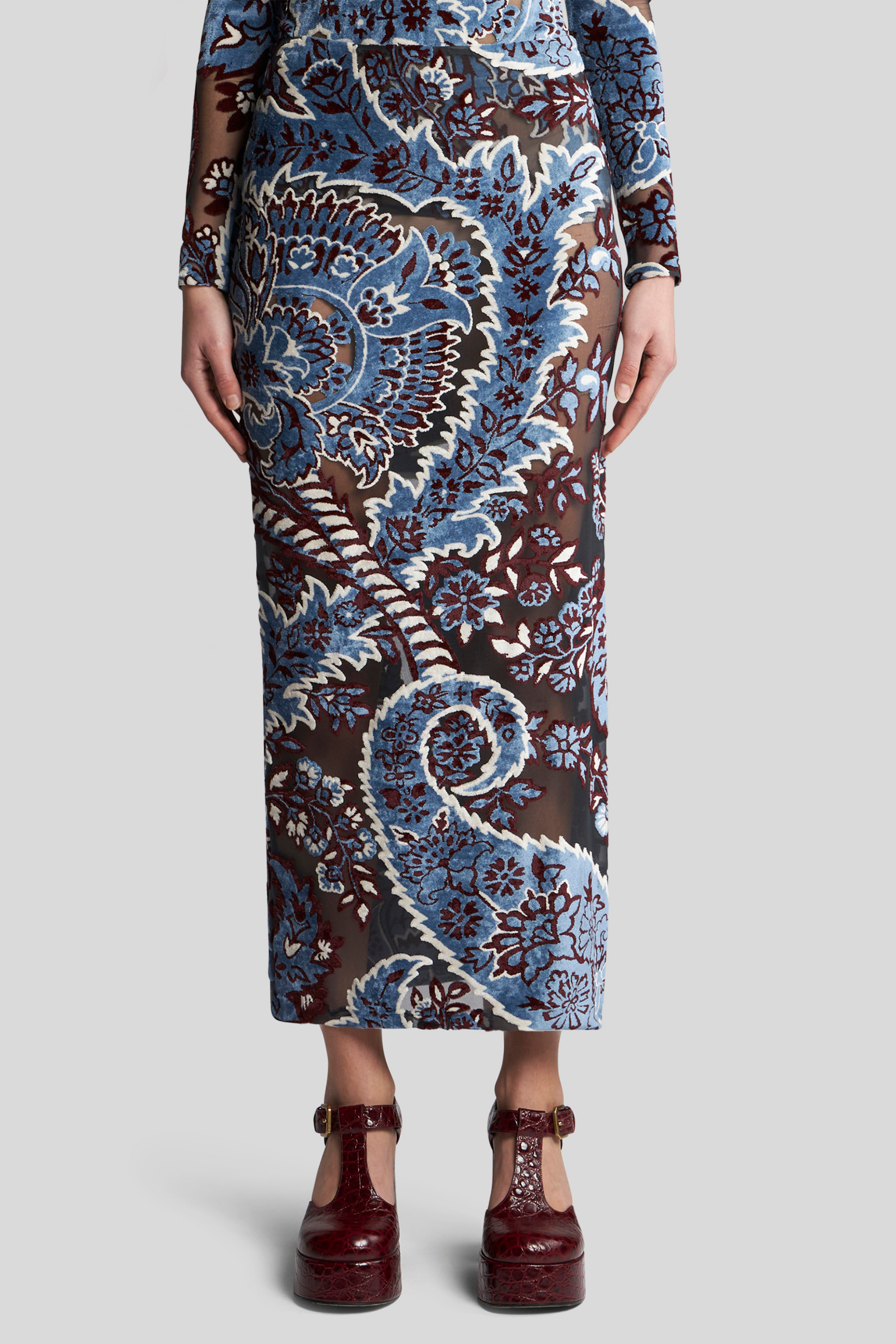 Semi-sheer paisley skirt - Etro