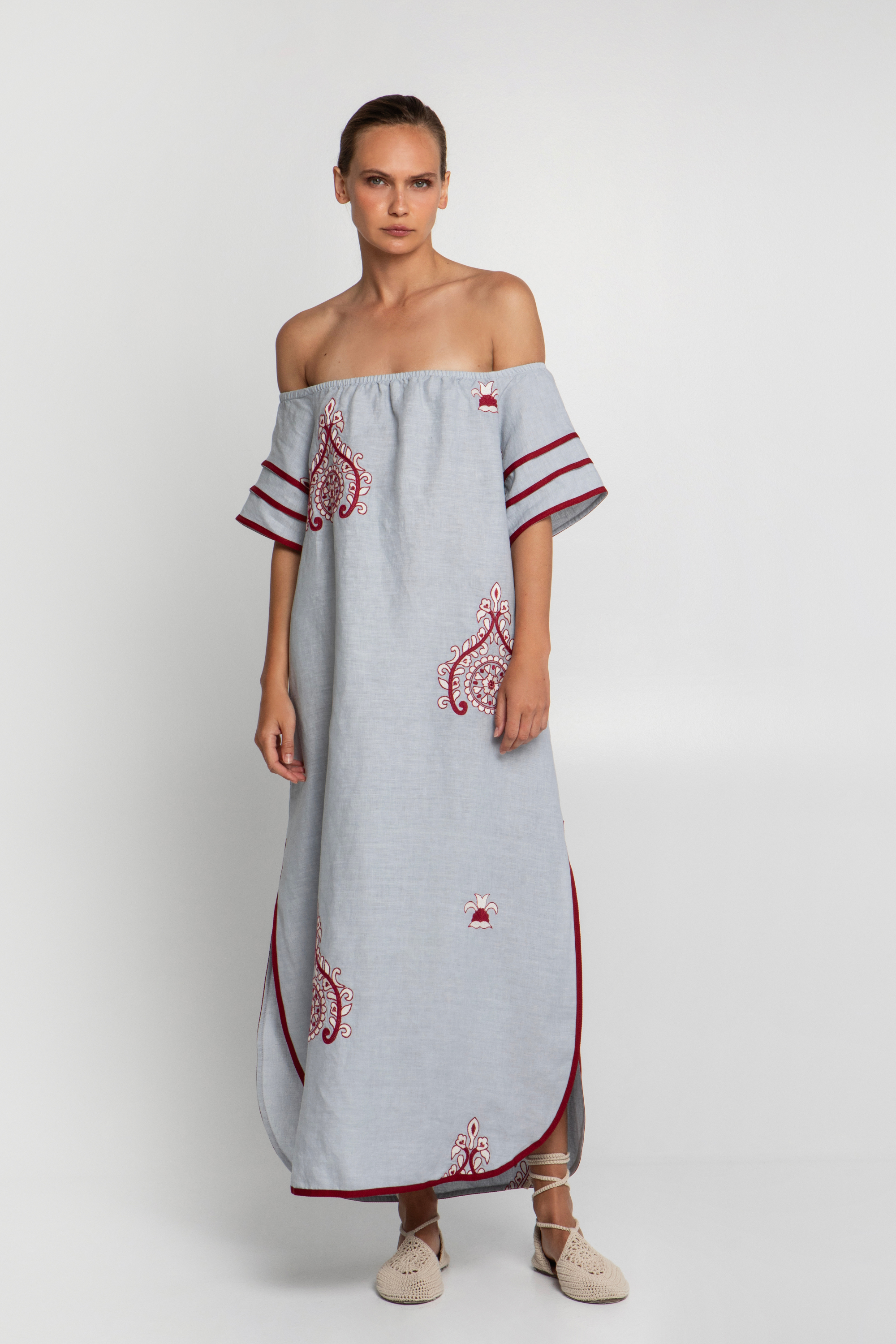 Off-shoulder dress Pitharion - Greek Archaic Kori