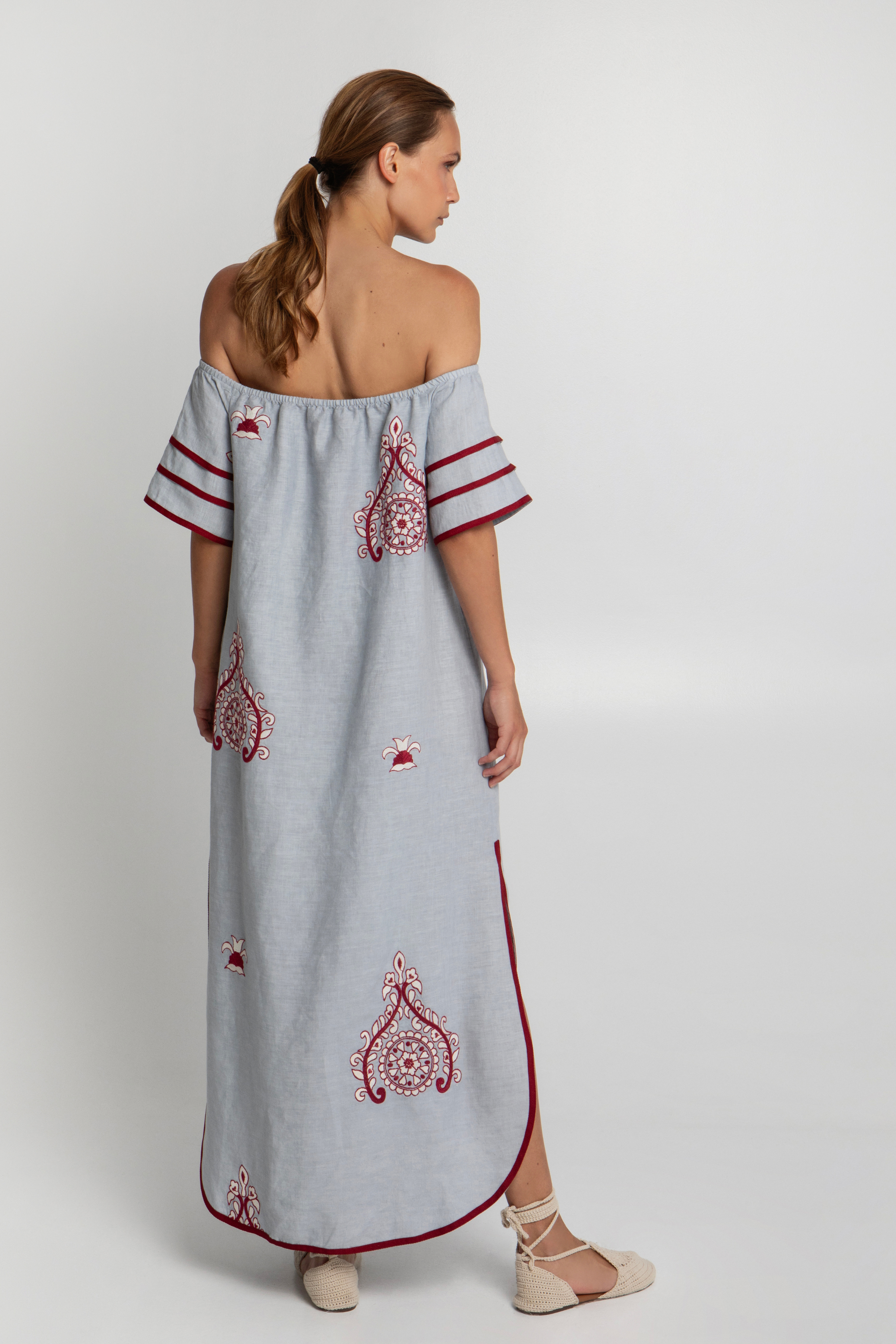 Off-shoulder dress Pitharion - Greek Archaic Kori