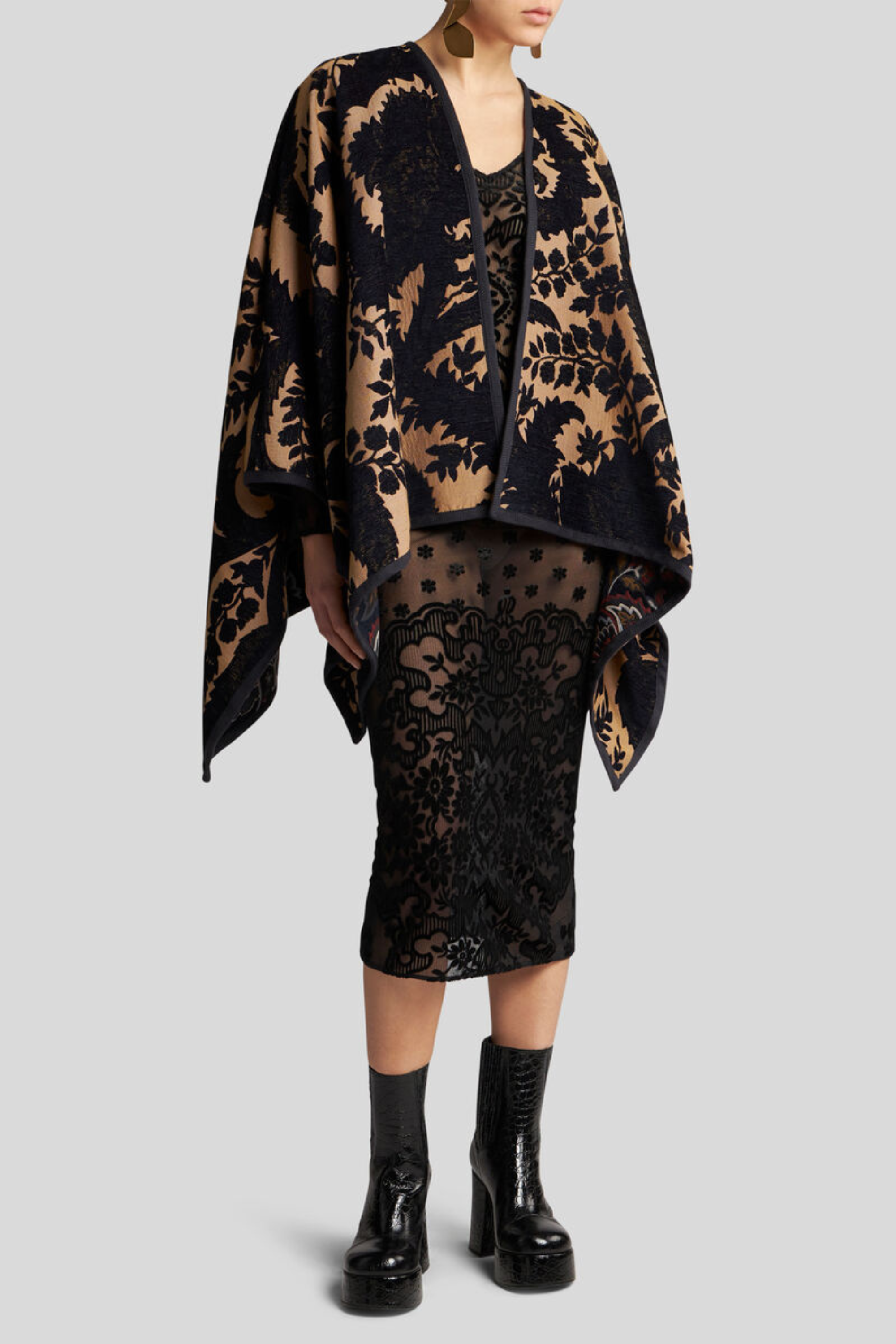 Reversible jacquard cape - Etro