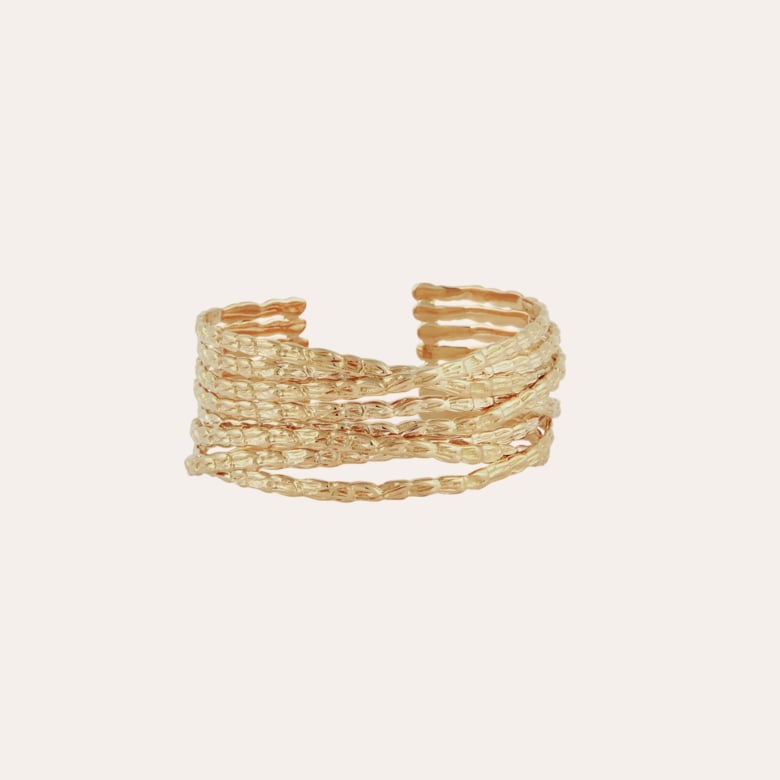 Liane cuff bracelet small size gold - Gas Bijoux