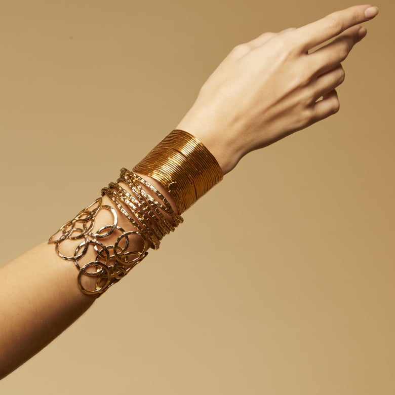 Liane cuff bracelet small size gold - Gas Bijoux