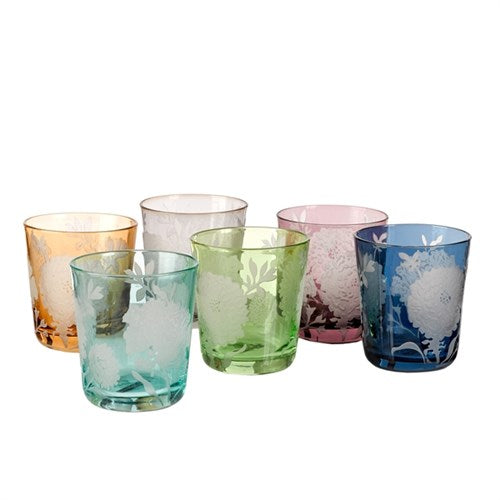 Pols Potten tumbler peony multicolour set 6