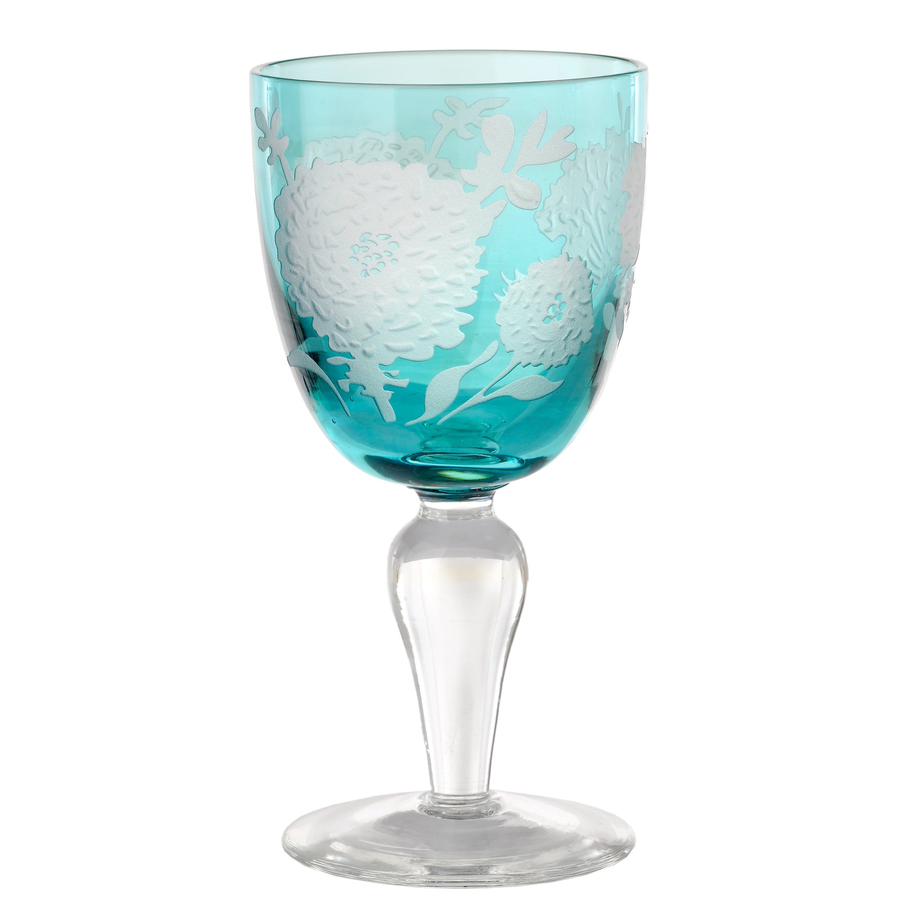 Pols Potten Wine Glass Peony Multicolour - Set of 6 (5154668675207)